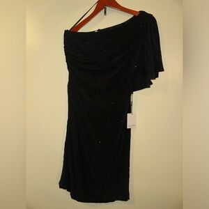 Calvin Klein Black One-Shoulder Dress